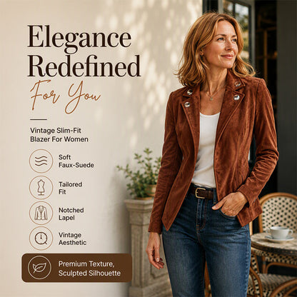⏳LAST DAY SALE ONLY￡21.99!!🍂✨ Women's Chic Lapel Slim Fit Jacket – Chic, Flattering & Effortlessly Elegant