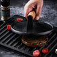 ⏳LAST DAY SALE ONLY ￡14.99!!🔥Cast Iron Steak & Burger Press with Wood Handle
