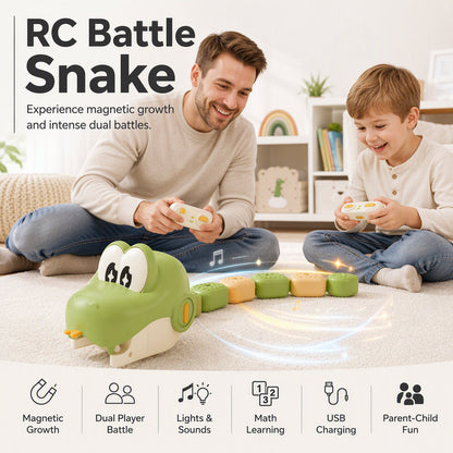 ⏳LAST DAY SALE ONLY￡19.99!!✨Remote Control Snake Toy with Magnetic Splicing Segments