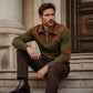 🔥LAST DAY SALE ONLY ￡18.99!!💥Men's Quarter Zip Corduroy Knit Sweater🧶
