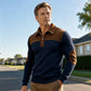 🔥LAST DAY SALE ONLY ￡18.99!!💥Men's Quarter Zip Corduroy Knit Sweater🧶