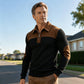 🔥LAST DAY SALE ONLY ￡18.99!!💥Men's Quarter Zip Corduroy Knit Sweater🧶