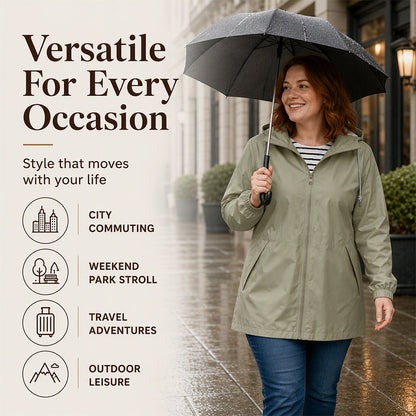 ⏳LAST DAY SALE £19.99!!💥Women's Outdoor Waterproof Hooded Jacket🌧🧥