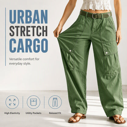 🌸LAST DAY SALE ONLY ￡21.99!!🌻Women's Loose Stretchy Cargo Pants
