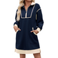 🔥LAST DAY SALE ONLY ￡19.99!!🔥Women's Casual Half-Zip Sweatshirt Dress