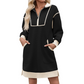 🔥LAST DAY SALE ONLY ￡19.99!!🔥Women's Casual Half-Zip Sweatshirt Dress