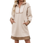 🔥LAST DAY SALE ONLY ￡19.99!!🔥Women's Casual Half-Zip Sweatshirt Dress