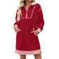 🔥LAST DAY SALE ONLY ￡19.99!!🔥Women's Casual Half-Zip Sweatshirt Dress
