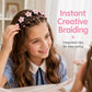 🎀 Cartoon Braiding Headband for Girls: Mini Clips, Instant Braids, Gentle Acrylic, All-Day Secure Fit