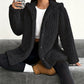 Women's Loose-Fit Hooded Plush Jacket