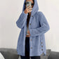 Women's Loose-Fit Hooded Plush Jacket