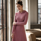 ⏳LAST DAY SALE ONLY ￡25.99!!✨🧶 Textured Comfort | Women's Ribbed-Knit Hooded Maxi Dress with Pockets