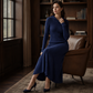 ⏳LAST DAY SALE ONLY ￡25.99!!✨🧶 Textured Comfort | Women's Ribbed-Knit Hooded Maxi Dress with Pockets