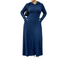 ⏳LAST DAY SALE ONLY ￡25.99!!✨🧶 Textured Comfort | Women's Ribbed-Knit Hooded Maxi Dress with Pockets