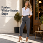 ⏳LAST DAY SALE ONLY ￡20.99!!🔥 Polished Fit, Flexible Comfort✨Women's Pleated Double-Ring Tapered Pants