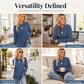 ⏳LAST DAY SALE ONLY ￡13.99!!🔥🍂Women's Casual Crewneck Top with Thumbholes
