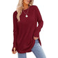 ⏳LAST DAY SALE ONLY ￡13.99!!🔥🍂Women's Casual Crewneck Top with Thumbholes