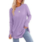⏳LAST DAY SALE ONLY ￡13.99!!🔥🍂Women's Casual Crewneck Top with Thumbholes