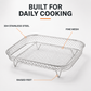 ⏳LAST DAY SALE ONLY ￡8.99!!🍳Food-Grade 304 Stainless Steel Air Fryer Stackable Rack | Grill & Toast Kitchen Accessory🍗✨