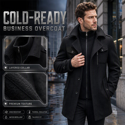 ⏳LAST DAY SALE ONLY ￡53.99!!🔥Men's Classic Mid-Length Slim Fit Overcoat