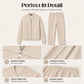 Women's Zip-Up Jacket & Straight-Leg Pants Set