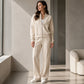 Women's Zip-Up Jacket & Straight-Leg Pants Set