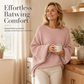 ☀️LAST DAY SALE ONLY￡19.99!!🌿✨Flattering Drape, Easy Movement | Women's Batwing Knit Pullover