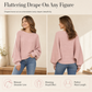 ☀️LAST DAY SALE ONLY￡19.99!!🌿✨Flattering Drape, Easy Movement | Women's Batwing Knit Pullover