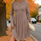 ☀️LAST DAY SALE ONLY￡15.99!!💃 Flattering Shape, Effortless Style | Women's Ribbed-Knit A-Line Midi Dress