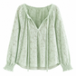 👚✨ Women’s Lace Blouse – 🌸 Elegant Loose-Fit Long Sleeve Pullover Top