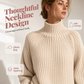 🔥 LAST DAY SALE ONLY £17.99!🧶 Cozy High Neck, Flattering Relaxed Drape 💗 Women's Knit Sweater Dress