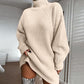 🔥 LAST DAY SALE ONLY £17.99!🧶 Cozy High Neck, Flattering Relaxed Drape 💗 Women's Knit Sweater Dress