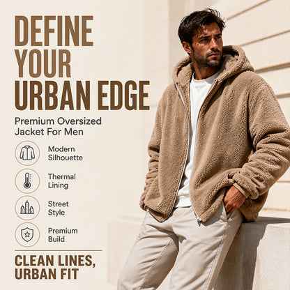 Hot Sale 50% OFF🔥Men's Loose Hooded Plush Jacket