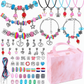🎁LAST DAY SALE ONLY￡9.99!!💞50K+ SOLD! 📿Kids DIY Charm Bracelet Making Kit💎