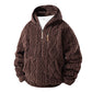 ⏳LAST DAY SALE ONLY ￡23.99!!🔥Men's Textured Sherpa Half-Zip Hooded Jacket