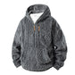 ⏳LAST DAY SALE ONLY ￡23.99!!🔥Men's Textured Sherpa Half-Zip Hooded Jacket