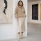 ⏳LAST DAY SALE ONLY￡17.99!!🌿Women's Warm Quarter Zip Cable Knit Sweatshirt