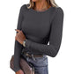⏳LAST DAY SALE ONLY￡9.99!!⭐🧶 Ribbed Texture, Easy Everyday Fit | Women's Classic Crew-Neck Knit Top