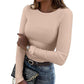 ⏳LAST DAY SALE ONLY￡9.99!!⭐🧶 Ribbed Texture, Easy Everyday Fit | Women's Classic Crew-Neck Knit Top