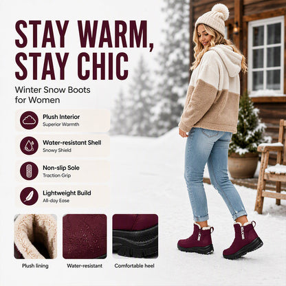 ⏳LAST DAY SALE ONLY￡17.99!!❄️Women’s Lightweight Winter Boots – Waterproof, Non-Slip & Plush-Lined for All-Day Warmth & Style👢✨