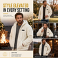 🔥LAST DAY SALE 50% OFF!!🔥Men's Cable Embossed Sherpa Fleece Zip Up Hooded with Pockets