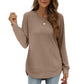 ⏳LAST DAY SALE 50% OFF!!🔥Women’s Solid High Low Hem Long-Sleeve Tops