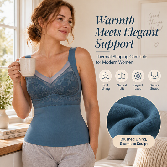 ⏳LAST DAY SALE ONLY ￡7.99!!🔥✨Thermal Camisole with Built-In Bra – Slim Fit, Warm & Supportive