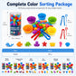 💗LAST DAY SALE 50% OFF🎁 Colour Me Smart! Counting & Sorting Play Set 🌈 | Fun Educational Toy with Bowls, Tweezers & Storage Tub for Colour Matching, Number Play & Creative Hands-On Learning 🧠✨