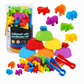 💗LAST DAY SALE 50% OFF🎁 Colour Me Smart! Counting & Sorting Play Set 🌈 | Fun Educational Toy with Bowls, Tweezers & Storage Tub for Colour Matching, Number Play & Creative Hands-On Learning 🧠✨
