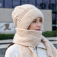 🔥LAST DAY SALE £6.99!!💞✨ Winter’s Sweet Little Luxury | Clever All-in-One Knit Hat & Scarf Set 🤍❄️ Soft twisted knit, keeps head and neck cosy without bulky layers🧣