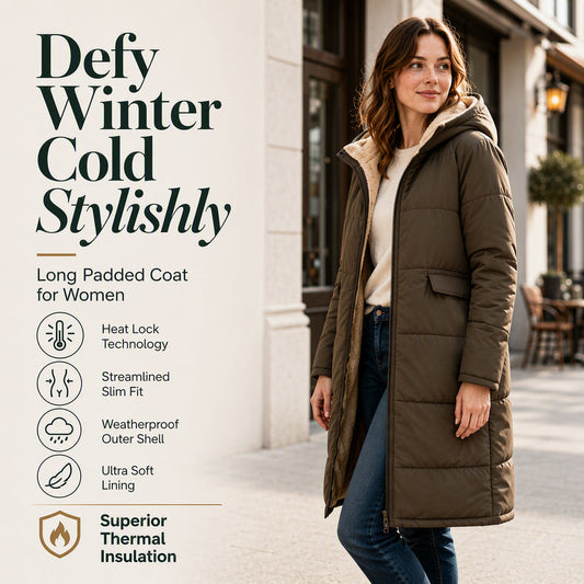🔥LAST DAY SALE ONLY￡29.99!!☀️🧥 Women's Reversible Long Winter Parka Coat, Hooded Zip Jacket with Soft Fleece Lining, Loose Fit 2-Way Wear Puffer Outerwear ❄️