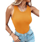 💖LAST DAY SPECIAL PRICE: ￡11.99!!💖Ribbed Stretchy Tank Top with Shelf Bra