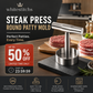 ⏳LAST DAY SALE ONLY ￡9.99!!🔥🥩Steak Press Round Patty Mold | Food‑Grade 304 Stainless Steel Burger Patty Maker